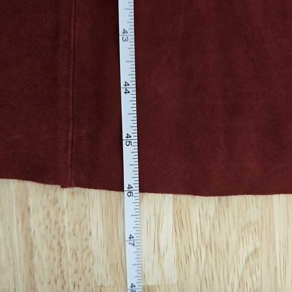 Antonio Melani Dress Womens 4 Brick Norah Genuine Suede Leather Midi Sleeveless - Picture 8 of 13